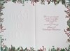 Special Couple Christmas Card - Both of You Robins & Holly Gold Foil 7.5x5.25"