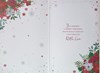 Daughter-in-Law Christmas Card - Poinsettia Flowers with Silver Foil 7.5x5.25"