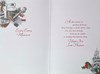 Across The Miles Christmas Card - Robin on Watering Can in Snow & Foil 7.5x5.25"
