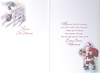Grandson Christmas Card - Santa in Snow Robin on Gate with Foil 7.5x5.25"