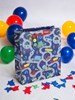 Medium Children's Gift Bag - Boy's Blue with Cars and Trucks 10x8.5"