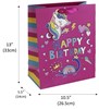 Large Children's Birthday Gift Bag - Rainbow Unicorn and Dino 13x10.5"