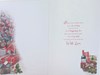 Dad Christmas Card - Hamper Basket with Gold Foil 9x6"