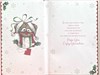 Both Of You Christmas Card - Bears in Gift Box with Rose Red Ribbon & Foil 9x6''