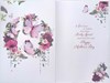 Someone Special Mother's Day Card - Pink Flowers Butterflies and Silver Foil 9x6