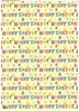 2 Sheets Quality Easter Gift Wrapping Paper - Happy Easter Chicks Decorated Eggs