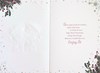 Granddaughter & Partner Christmas Card - Bears in Santa Hats & Gold Foil 7.5x5.5