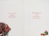 Open Christmas Card - Santa and Steam Train with Red Foil 7.25x5.5"