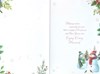 From Both Of Us Christmas Card - Snowman Couple with Robins & Red Foil 7.5x5.25"