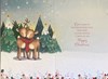 Daughter & Boyfriend Christmas Card - Reindeers in Forest with Gold Foil 9x6"