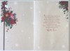 Mum & Partner Christmas Card with Insert - Red and Pink Flowers with Foil 9x6"