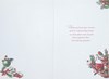 Thinking Of You Christmas Card - Red Robin and Watering Can Gold Foil 7.5x5.25