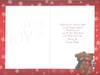 Special Couple Christmas Card - Bears Sat on Words with Gold Foil 9x6"