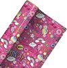 12m Birthday Gift Wrapping Paper 4 x 3m Roll's - Children's Girls Hot Pink