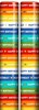 12m Birthday Gift Wrapping Paper 4x3m Bright Multicoloured Stripe Happy Birthday