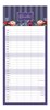2027 Large Slim Spiral Bound Family Organiser Calendar 5 Columns - Flowers