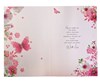 Someone Special Mother's Day Card - Pink Flowers Butterflies with Gold Foil 9x6"