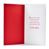 Granddaughter Valentine's Day Card Bear with Red Heart Balloon Gold Foil 9x4.75"