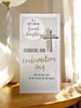 Granddaughter Confirmation Day Card - Gold Foil Cross 8.75x4"