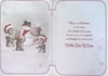Nan & Grandad Christmas Card - Santa Bears Snowman Glitter Snowflake 7.5x5.25"