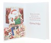 Goddaughter Christmas Card - 3D Santa in Workshop with Red Foil 7.5x5.25"