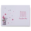 Age 17 Card 17th Birthday Bear & Orchid Pink Glitter Silver Foil 7.5x5.25"