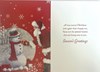 Godfather Christmas Card - Traditional Santa and Snowman Gold Foil 7.5x5.25"