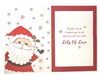 Great Granddaughter Christmas Card - Santa with Pom Pom & Snowflakes 7.5x5.25"