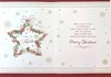 Mum Christmas Card - Star Outline with Holly and Snowflakes Gold Foil 9.75x6.8"
