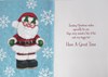Special Little Boy Christmas Card - Santa in Xmas Tree Glasses Red Foil 7.5x5.25