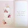First 1st Wedding Anniversary Card - Cake Flowers and Hearts with Foil 9x4.75"