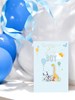 Birth Of Baby Boy Greetings Card - Animals With Balloons & Gold Foil  7.75x5.25"