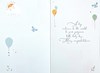 Birth Of Baby Boy Greetings Card - Animals With Balloons & Gold Foil  7.75x5.25"