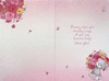 Mummy Birthday Card - Bear Bunch of Flowers Butterflies & Silver Foil 7.75x5.25"