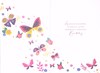 Granddaughter Birthday Card - Butterflies and Flowers with Gold Foil 7.75x5.25"