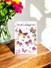 Granddaughter Birthday Card - Butterflies and Flowers with Gold Foil 7.75x5.25"