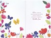Great Granddaughter Birthday Card - Bright Flowers Butterflies & Foil 7.75x5.25"