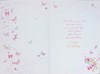 Niece Birthday Card - Bear Gifts & Butterflies with Foil 7.5 x 5.25"
