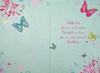Daughter-in-Law Birthday Card - Bright Butterflies with Silver Foil 7.75x5.25"