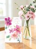 Daughter-in-Law Birthday Card - Pink Watercolour Flowers Gold Foil 7.75x5.25"