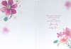 Daughter-in-Law Birthday Card - Pink Watercolour Flowers Gold Foil 7.75x5.25"