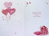 Daughter-in-Law Birthday Card - Pink Balloons Flower Butterflies Foil 7.75x5.25"
