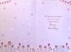Sister-in-Law Birthday Card - Pink with Tall Flowers and Bunting 7.75x5.25"