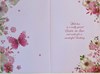 Sister-in-Law Birthday Card - Pink Butterflies Flowers with Gold Foil 7.75x5.25"