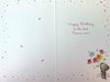 Nanna Birthday Card - Bear with Flowers Rainbow Writing and Glitter 7.75x5.25"