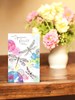Special Friend Birthday Card - Silver Foil Dragonflies with Flowers 7.75x5.25"