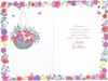 Special Friend Birthday Card - Floral Hanging Basket Butterflies Foil 7.75x5.25"
