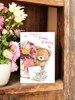Open Female Birthday Card - Brown Bear Flowers in Jug and Tea Cup 7.75x5.25"