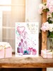 Open Female Birthday Card - Pink Lilac Presents and Balloons Gold Foil 7.5x5.25"