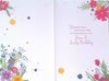 Open Female Birthday Card - Bright Flowers in Pink Vase with Gold Foil 7.75x5.25